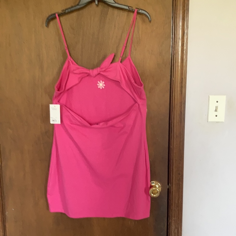 SO tie back bodycon mini dress pink w embroidered size XL jr - Picture 16 of 17